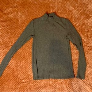Mock neck ribbed